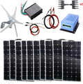 1.4Kw Wind Solar Power(1400W Hybrid System): 10pcs 100W Bendable Solar Panels & 400W Wind Turbine Generator & MPPT Controller&Wind Controller & Accessories Home Boat RV