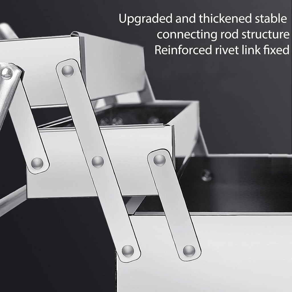 Tool Box for Garage, 3-Layer 5-Tray Cantilever Tool Box Stainless Steel Portable Folding Auto Maintenance Storage Organizer Cantilever Toolbox for Garage Trunk(420 x 210 x 200mm)