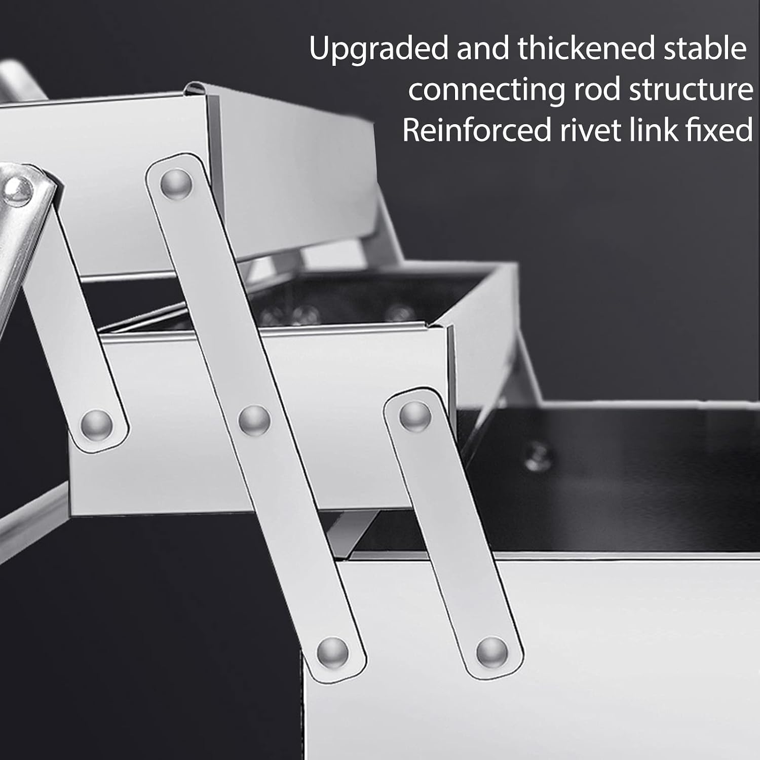 Tool Box for Garage, 3-Layer 5-Tray Cantilever Tool Box Stainless Steel Portable Folding Auto Maintenance Storage Organizer Cantilever Toolbox for Garage Trunk(420 x 210 x 200mm)
