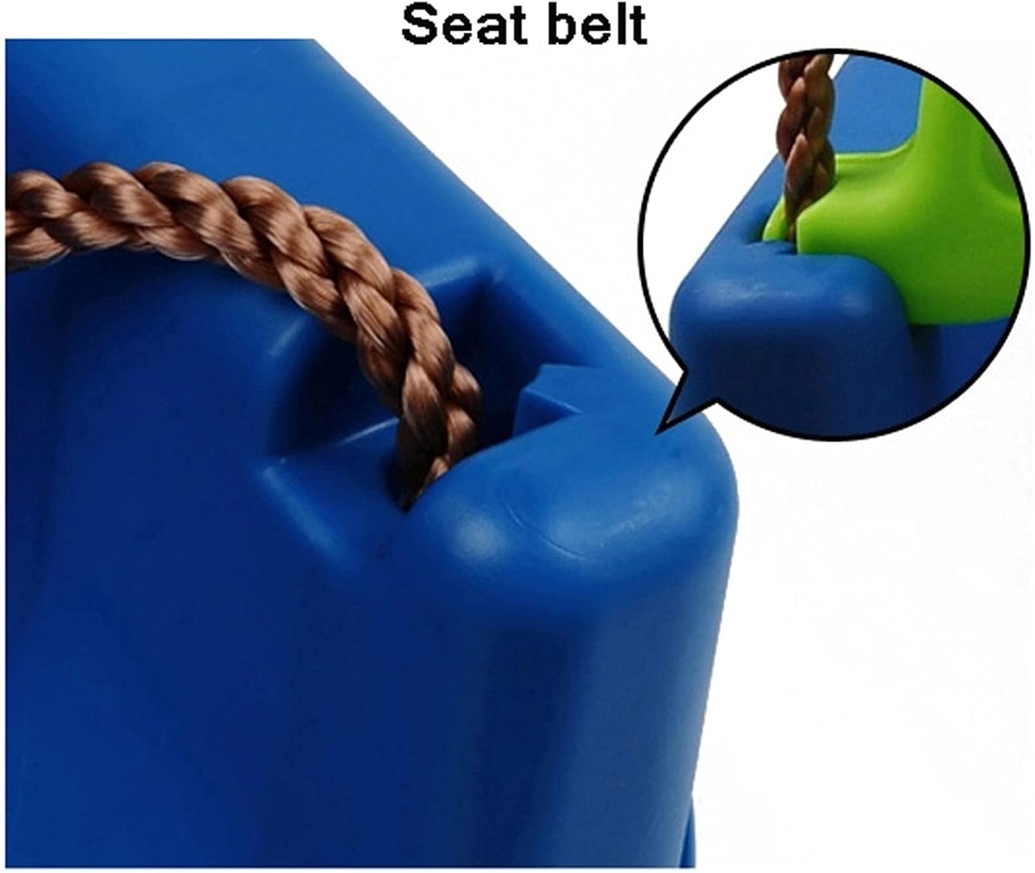 Swings Seats Baby Swing seat Bipartite, Child Swing with Safety Feature, Safety Belt, Childs Adjustable Rope Outdoor Garden Swing Seat with T bar Swing Set(A)