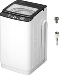 VCJ Portable Washing Machine, 28 Lbs Full-Automatic Portable Washer with 10 Wash Cycles, 24 H Delays, LED Display, Electric Laundry Machine for Apartment, RVs, Dorms