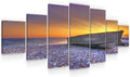 Startonight Huge Canvas Wall Art Boat On The Shore - Large Framed Set of 7 40' x 95'