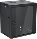 12U Wall Mount Server Cabinet Network Rack Enclosure Locking Glass Door