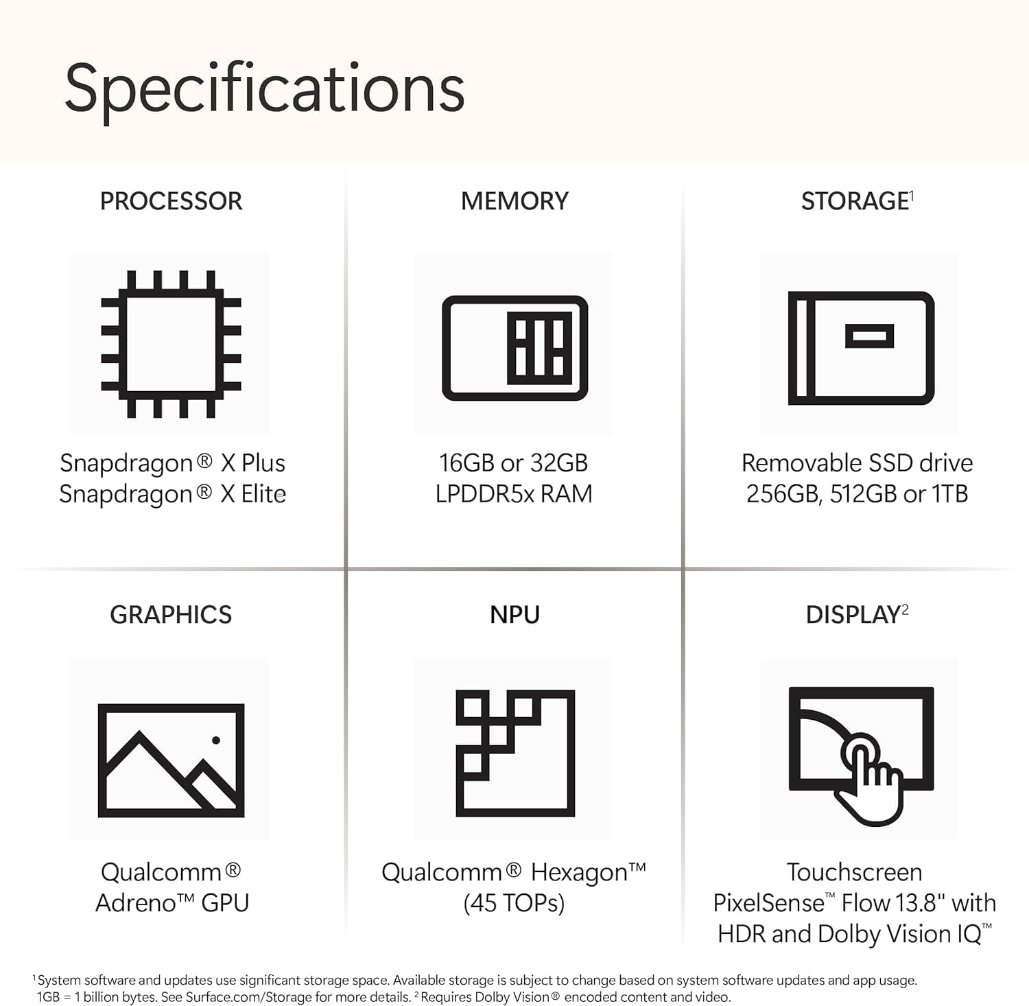 Microsoft Surface Laptop (2024), Windows 11 Copilot+ PC, 13.8' Touchscreen Display, Snapdragon X Elite (12 core), 16GB RAM, 256GB SSD Storage, Sapphire