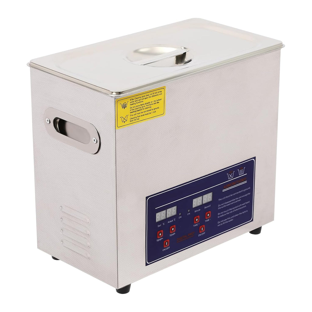 Ultrasonic Washing Machine 1.72Gal Ultrasonic Vinyl Cleaner 7-12 Inch 8 Records Ultrasonic Vinyl Cleaning Machine, 180W Ultrasonic Records Cleaner with Drying Rack for Home