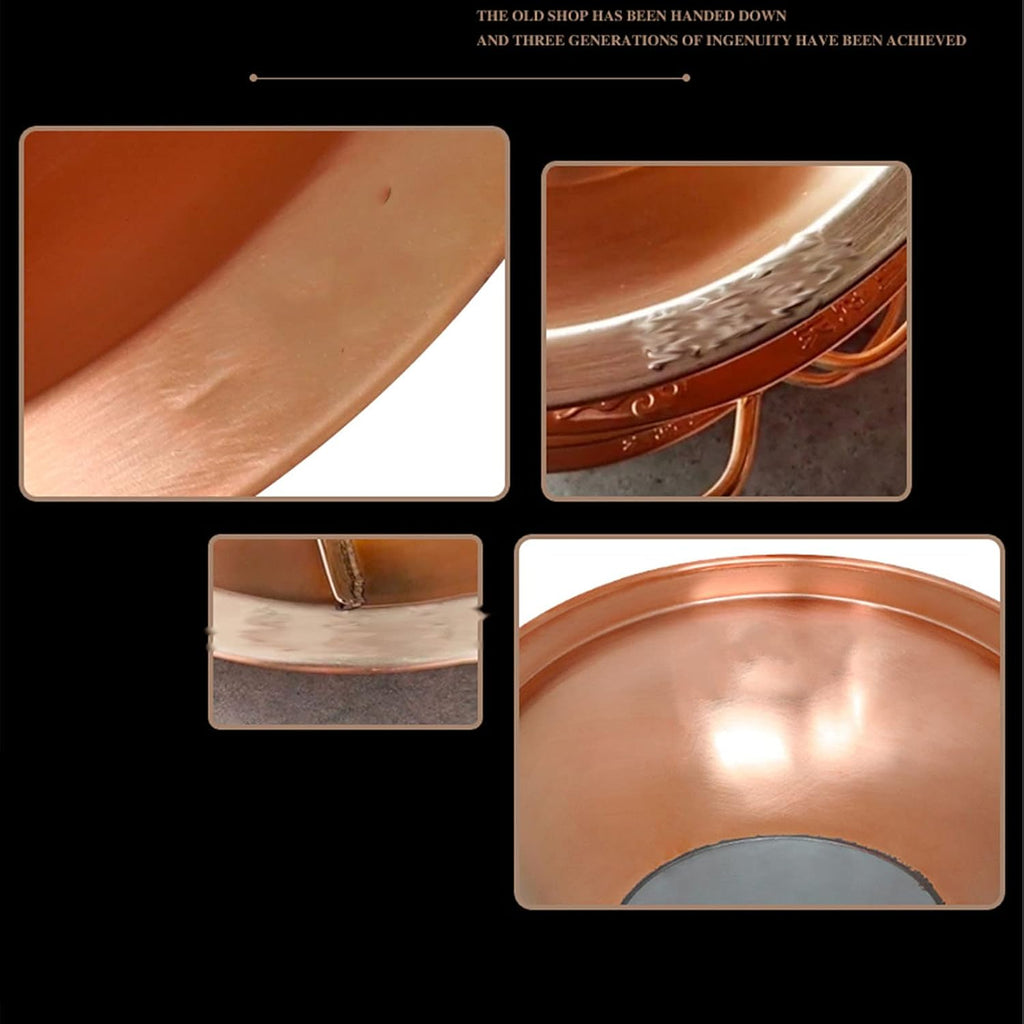 Copper Shabu-Shabu for Induction Cooktop Gas Stove Nonstick without Cover Dishwasher Safe Cookware 36cm (30cm)