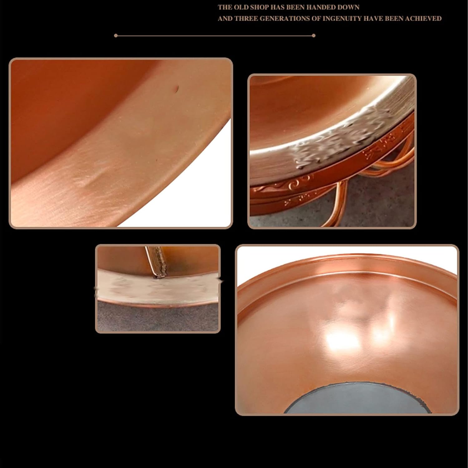 Copper Shabu-Shabu for Induction Cooktop Gas Stove Nonstick without Cover Dishwasher Safe Cookware 36cm (30cm)