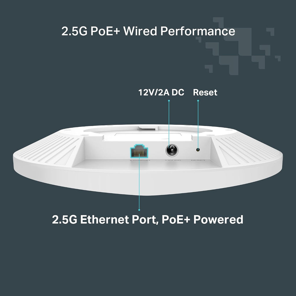 TP-Link Festa F67 | Ultra- Slim AX5400 WiFi 6 2.5G Wireless Access Point | Mesh, OFDMA, Seamless Roaming, HE160 & MU-MIMO | Self-Organizing Network | Free Cloud | PoE+ Powered | Does not Work w/Omada