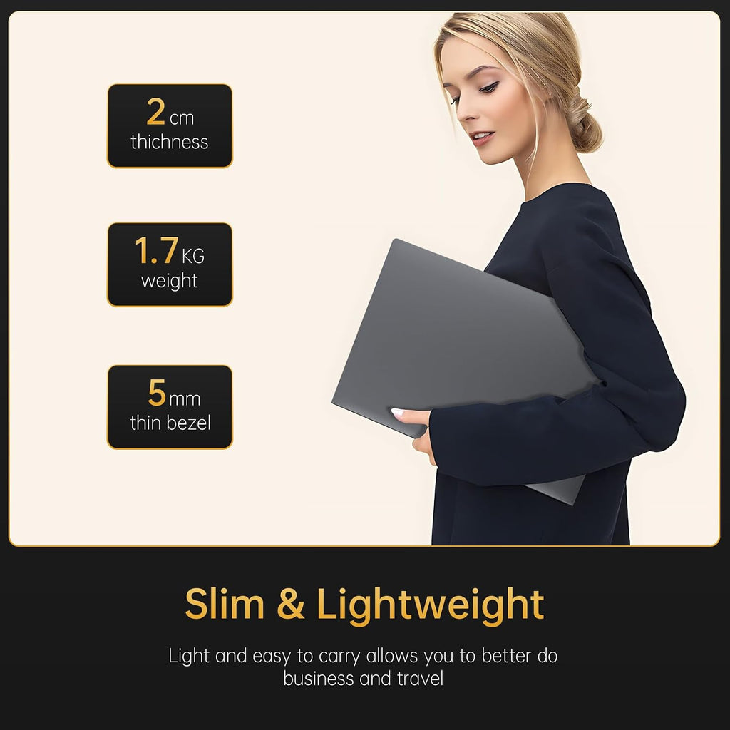 16' Laptop Computer Intel Core i5 Processor, Win 11 Pro Laptop 16GB RAM 512GB SSD, 1920 x 1200 FHD 16:10 Display, Office Suite Notebook with Backlit Keyboard, Student Business Work Laptops, Stander