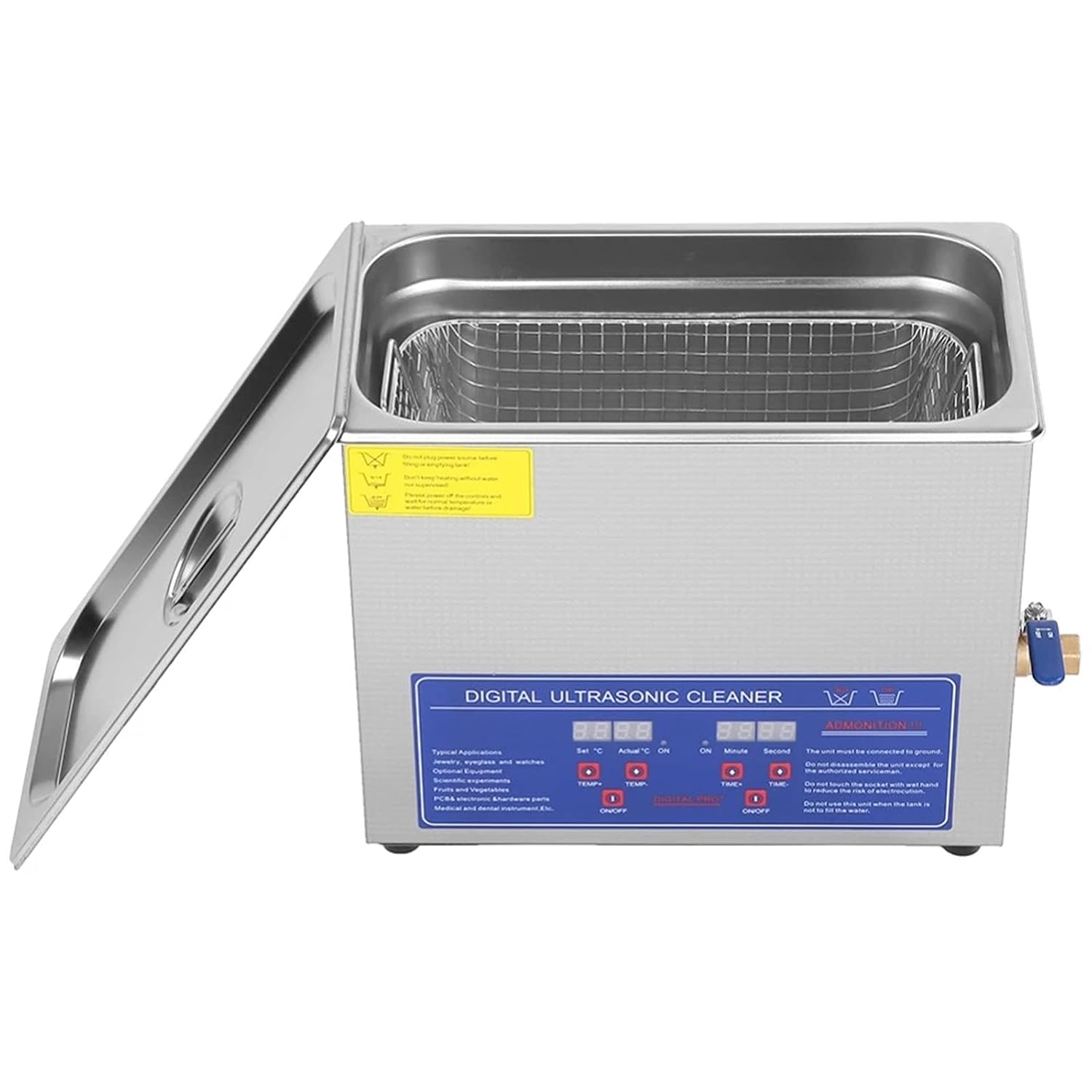 6L Digital Ultrasonic Cleaner Stainless Steel Washing Machine with Cleaning Basket JPS-30A