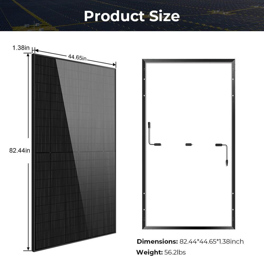 SUNGOLDPOWER UL61730 500 Watt Monocrystalline Solar Panel 4PCS, Grade A Cell,Whole Black High Efficiency,IP68,for 12V/24V/48Vdc RV,Farms,Parking Lot,On/Off-Grid System CEC listed(4*500W Solar Panel)