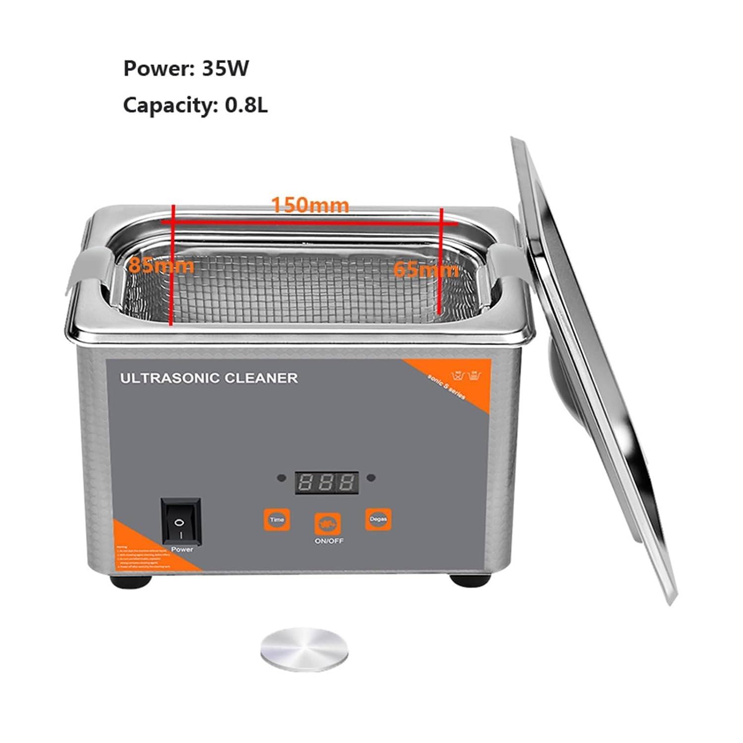 Ultrasonic Cleaners, 800ml Ultra Cleaner Digital Time 35W Washing Jewelry Necklace Glasses Watch Brush Ultrasound Washer Machine