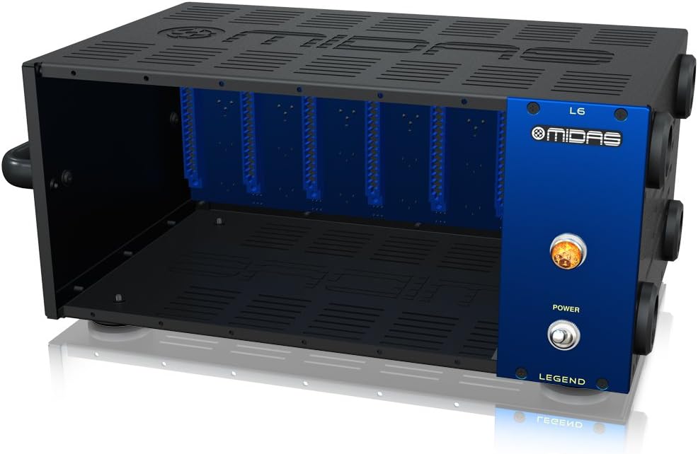 Midas LEGEND L6 - 500 Series Portable Chassis for 6 Modules with Advanced Audio Routing and Rackmount Kit