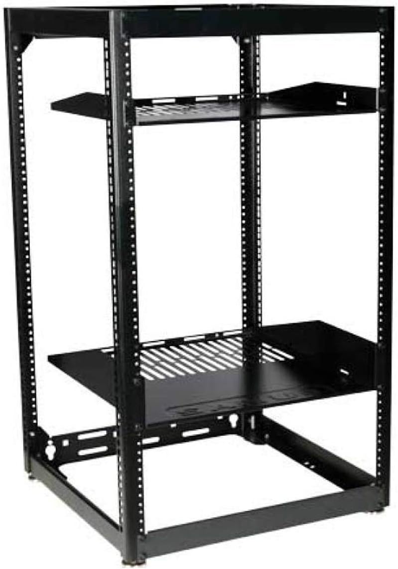 Sanus CFR1620-B1 Component Series 20U Stackable Skeleton Rack (35') Black