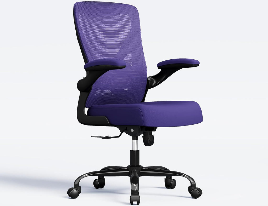 Ergalithic Ergonomic Office Chair - X-Shaped Computer Desk Chair Comfy, Gaming Chair, Office Chair with Lumbar Support, Mesh Office Chairs, Desk Chair for Long Hours(Black Purple)