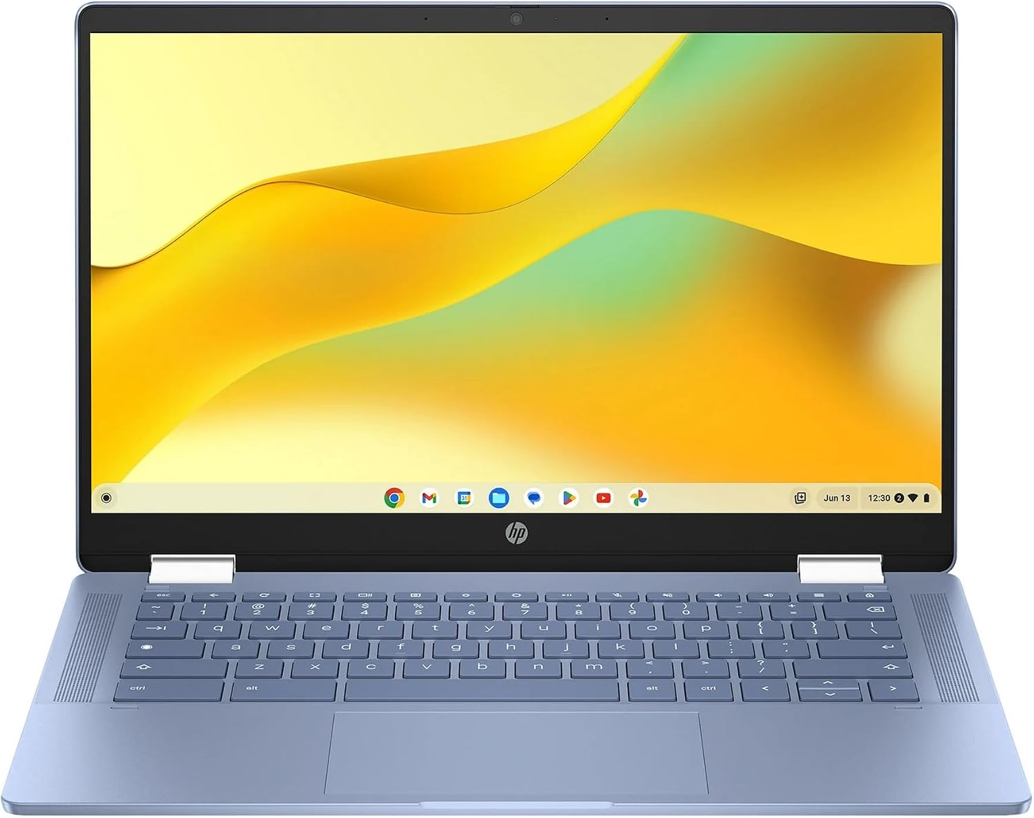 HP 2025 Convertible 2-in-1 Chromebook 14' Touch FHD Intel 4-Core up to 3.40GHz 4GB Ram 64GB Storage 4K Graphics Super-Fast WiFi Chrome OS Pen (Blue)