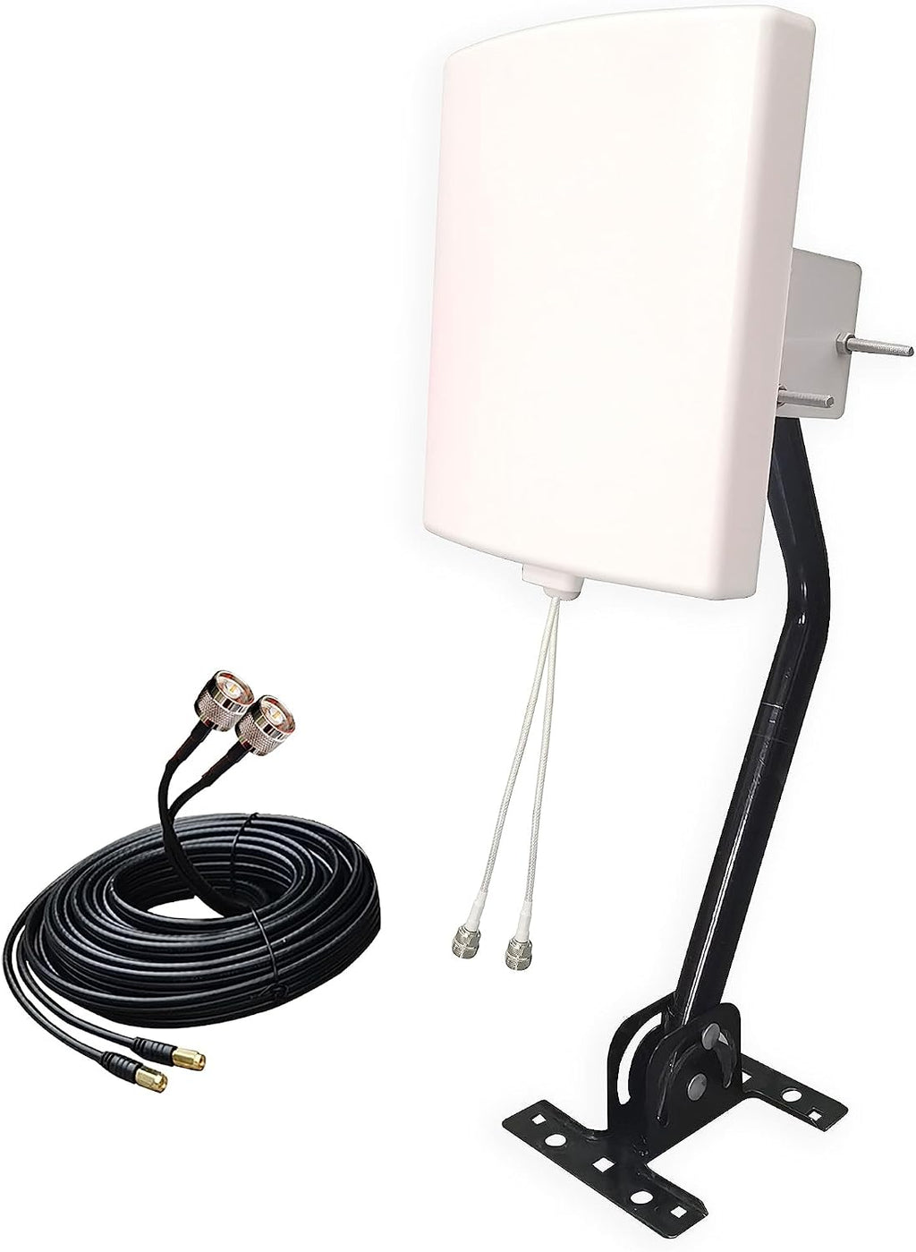 SignalPlus Outdoor 2x2 MIMO Directional WiFi Antennas Long Range 2.4GHz/ 5.8GHz External Panel WiFi Antenna Kit for WiFi Router/Wireless Access Point/Camera with Detachable Antennas (Full Kit)