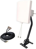 SignalPlus Outdoor 2x2 MIMO Directional WiFi Antennas Long Range 2.4GHz/ 5.8GHz External Panel WiFi Antenna Kit for WiFi Router/Wireless Access Point/Camera with Detachable Antennas (Full Kit)