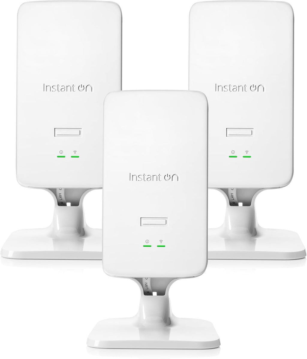 HPE Networking Instant On Access Point AP22D 2x2 WiFi 6 Indoor Wireless Access Point (3 Pack) | Single-Room, Secure, Smart Mesh Support | Power Source Not Included | US Model (S1U75A-3PACK)