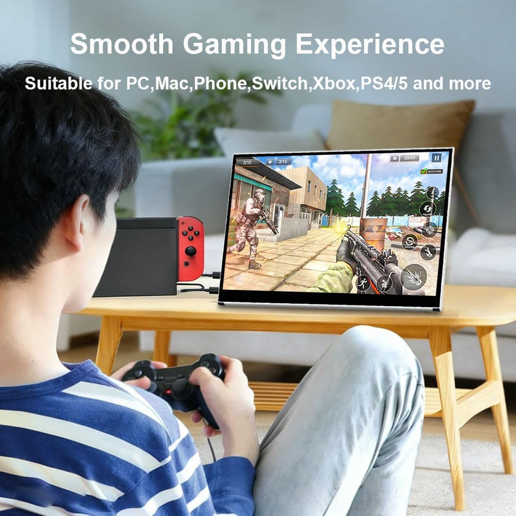 Portable Monitor Touchscreen, 15.6 Inch 1080P External Monitor with MPP Stylus Included, IPS, FHD, 100% sRGB, 400 Nits, Built-in Stand, USB-C/HDMI/Mini DP for Laptop, PC, Mac, Surface, Console