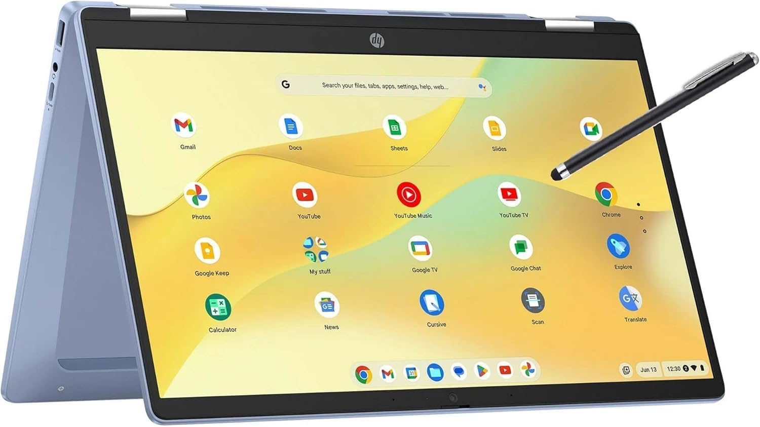 HP Convertible 2-in-1 Chromebook in Blue 14' Touch HD Intel 4-Core up to 3.40GHz 4GB Ram 128GB Storage 4K Graphics Super-Fast WiFi Chrome OS (14b - Renewed)