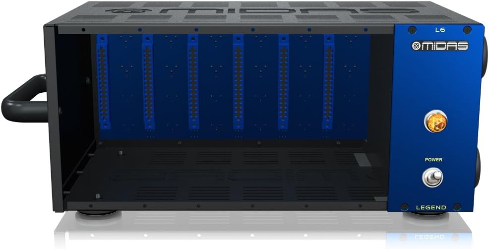 Midas LEGEND L6 - 500 Series Portable Chassis for 6 Modules with Advanced Audio Routing and Rackmount Kit