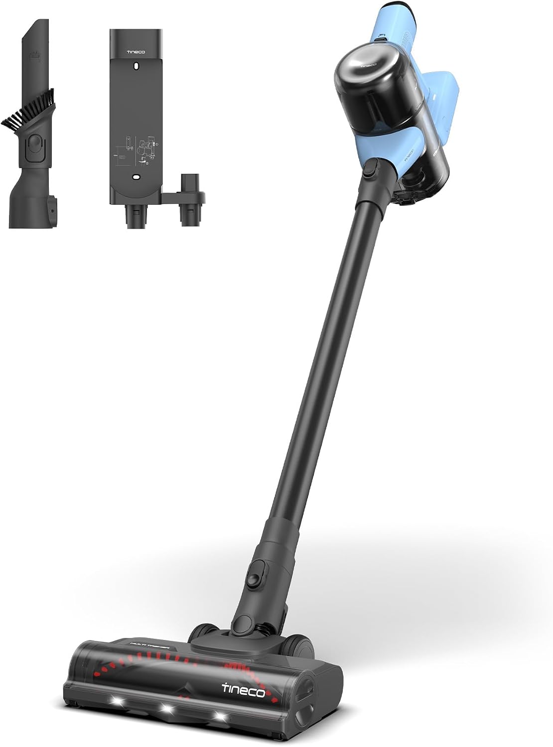 Tineco Pure ONE S20 Cordless Vacuum Cleaner,Clogless Brush Design,Up to 55 Minutes of Runtime,6-Stage Filtration System,LED Brush Headlights, Stick Vacuum Cleaner for Pet Hair, Carpet & Hard Floor