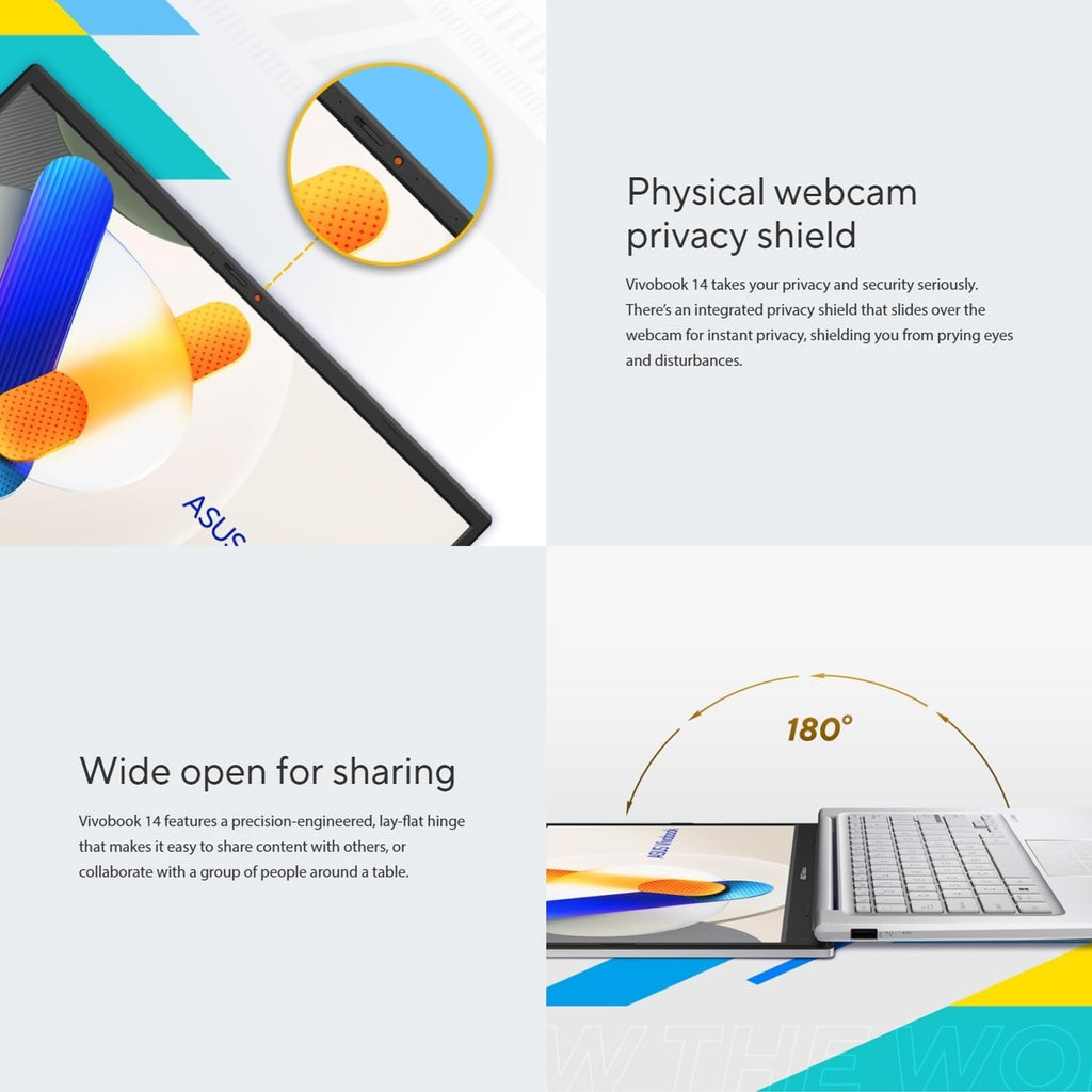 ASUS VivoBook Laptop | 40GB RAM | 2TB PCIe SSD Storage | 14' FHD Display | Intel 12th Generation 6 Core Processor | Bluetooth | HDMI | Thin & Light | Windows 11 | w/WOWPC Recovery USB