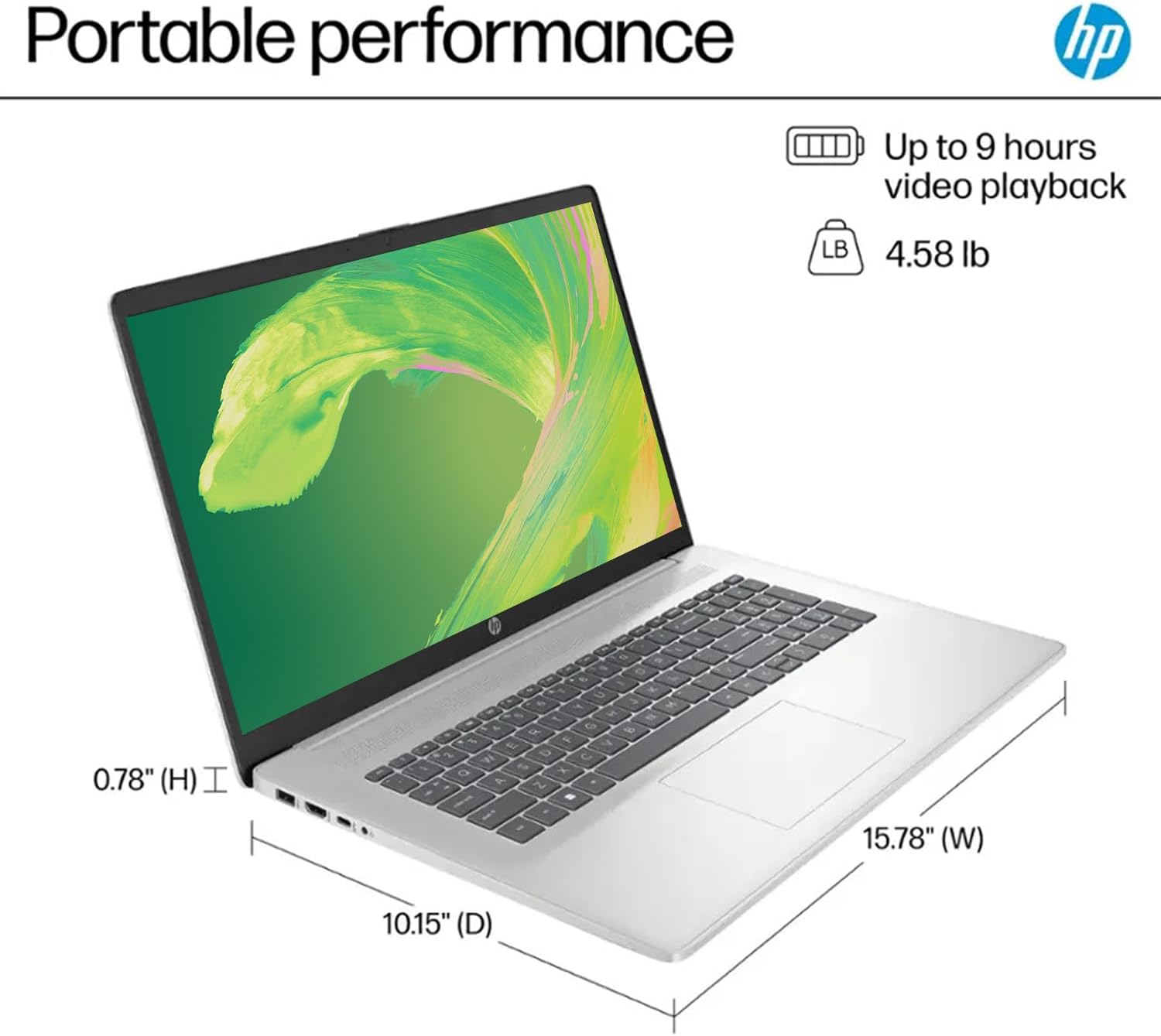 HP 17 Business Laptop 2025/2026 Edition, 17.3' FHD IPS Display, AMD 7000 Series Ryzen Processor (Beats Intel i7-1355U), Copilot Key, 16GB RAM, 512GB SSD, HDMI, Wi-Fi 6, Windows 11, WOWPC USB