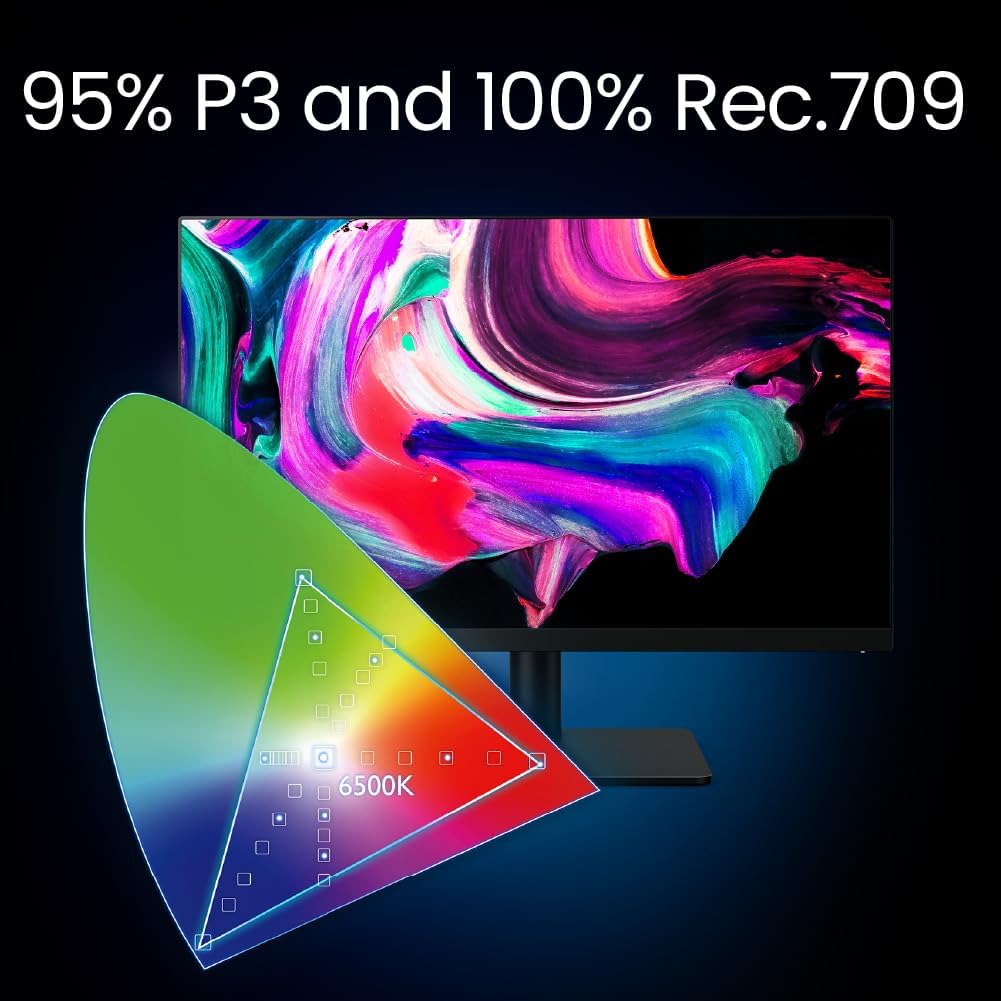 BenQ PD2706UA 27-inch Ergo Arm 4K UHD Monitor, USB-C, P3, DisplayHDR 400, IPS, Factory-Calibrated, DualView, Darkroom & Animation Modes, CAD/CAM & ePaper Modes, Hotkey Puck G2, KVM