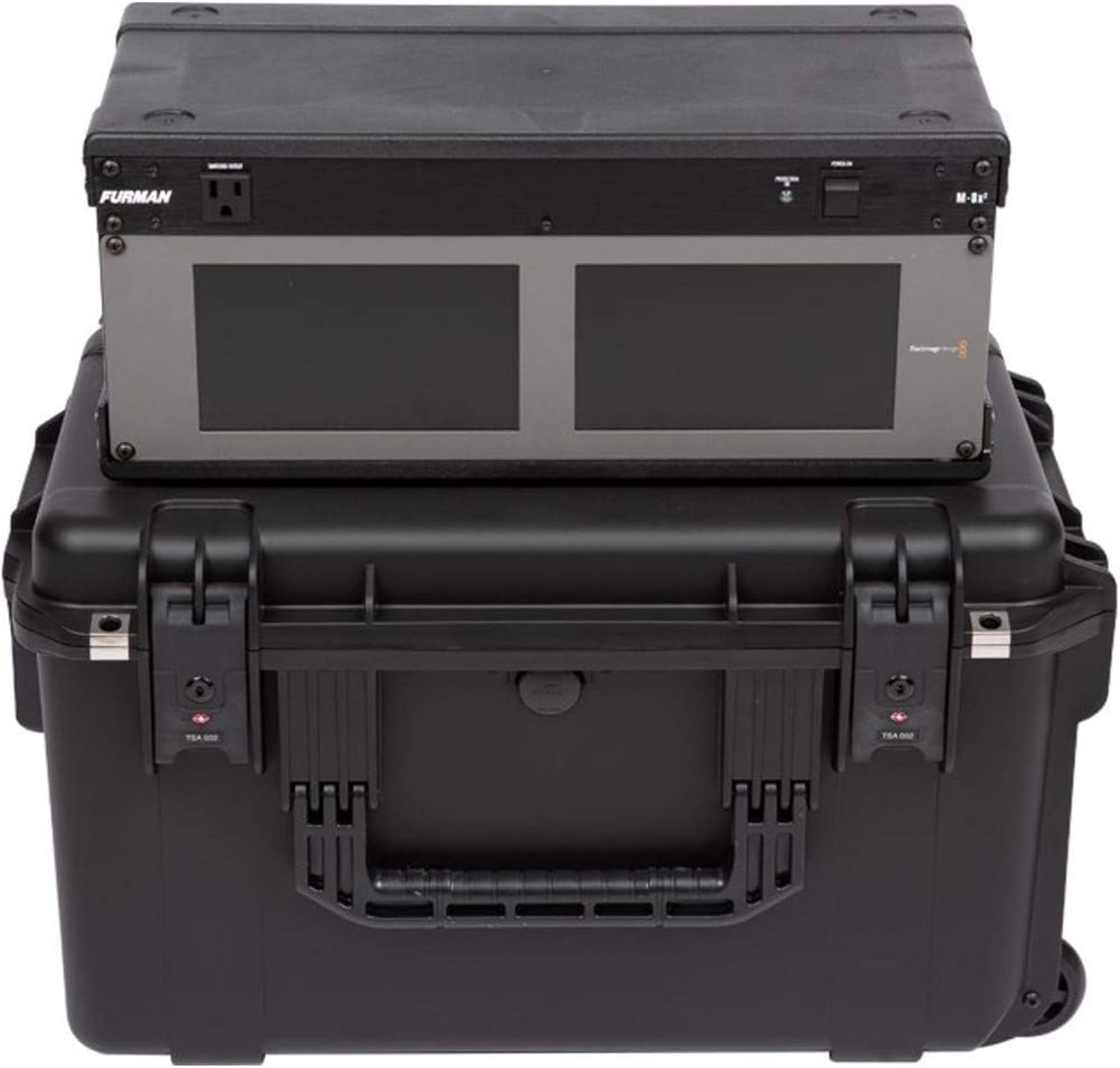 SKB iSeries 4U Shallow Fly Rack, Waterproof Polypropylene Hard Case with Durable Latches for Travel and Storage, Ideal for Musicians, 9 Inch, Black