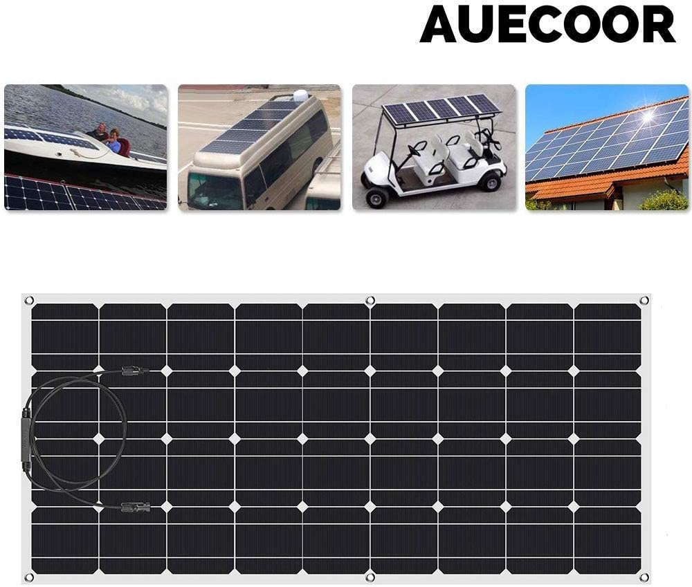 1.4Kw Wind Solar Power: 10pcs 100W Bendable Solar Panels & 400W Wind Turbine Generator & Cable Connector& Accessories Home Boat RV Off Grid