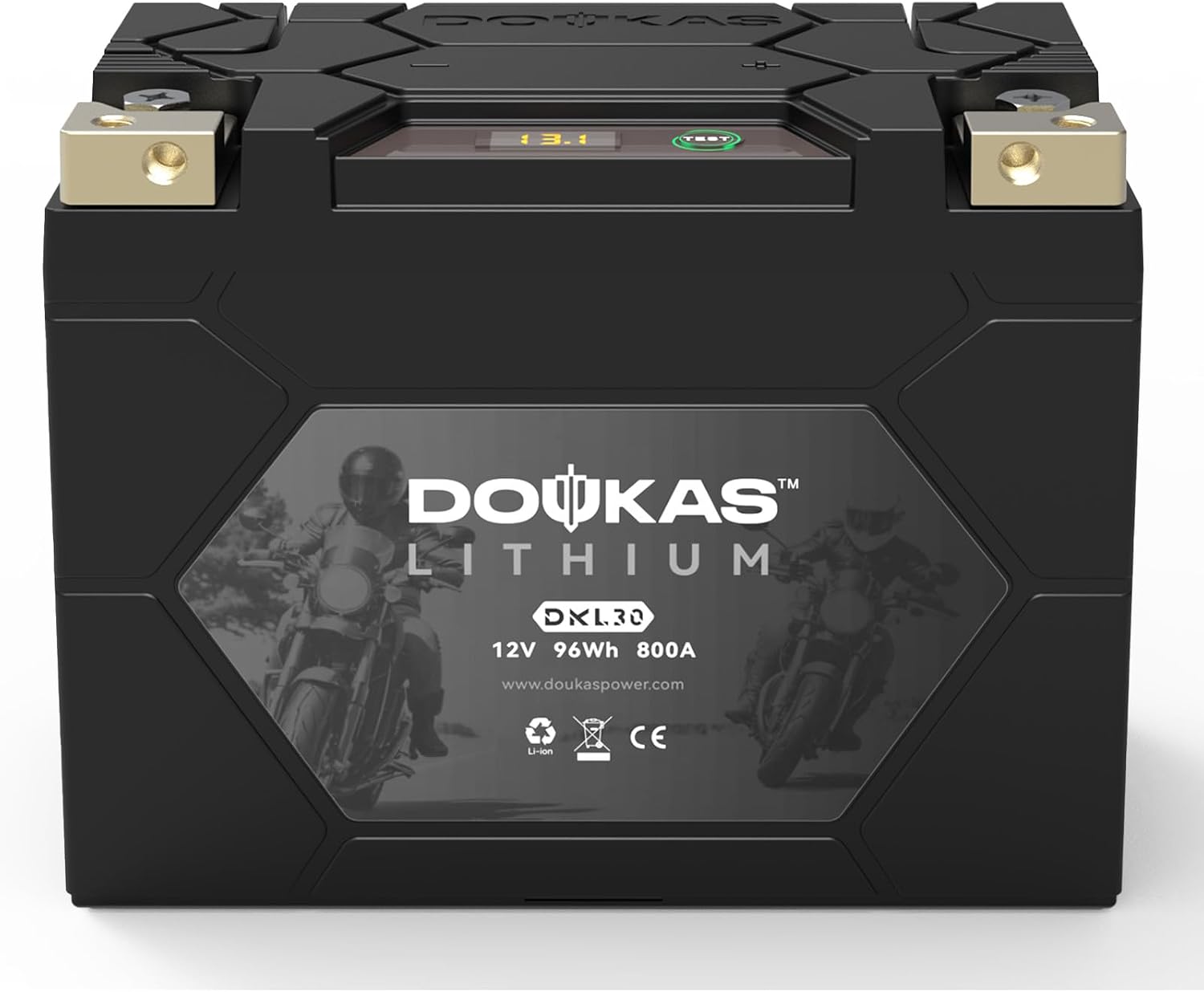 DKL30 YTX30L-BS 800A LiFePO4 Motorcycle Lithium Battery, 12V 8Ah Powersports Battery, Compatible Jet Ski, ATV, Lawn Mower, Scooter, Generator Battery, Snowmobile