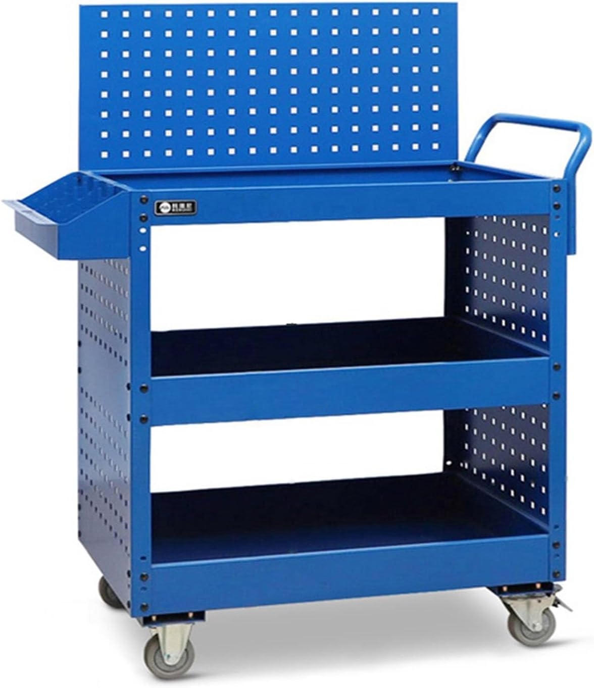 Tool Box Rolling Tool Cart with Drawer, Heavy Duty Storage Organizer Cabinet, Utility Industrial Service Cart with Casters and Locking System Workshop Garage Gift Ideas Tool Storage(Blue)