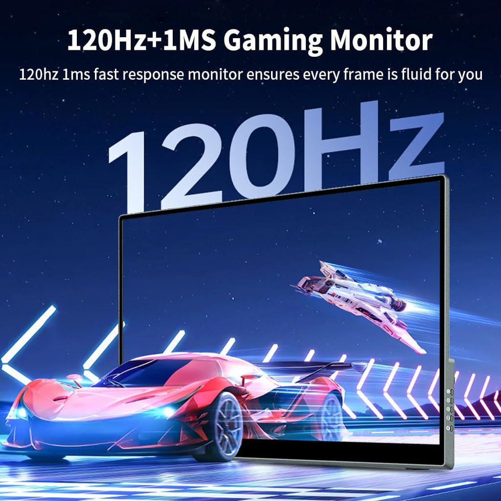 Portable Monitor 4K 120Hz,17.3 Inch Touchscreen Dispaly,100% P3，Support MPP Stylus,VESA & Smart Cover Anti-Glare Eye Care Gaming Monitor for Console,Laptop,Mac,PC