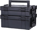 Portable Tool Box Portable Tool Box Organizers, Stackable Plastic Storage Toolbox, Multifunction Tool Case Organizer for Outdoor Home Small Parts Box (Size : Small+Medium)