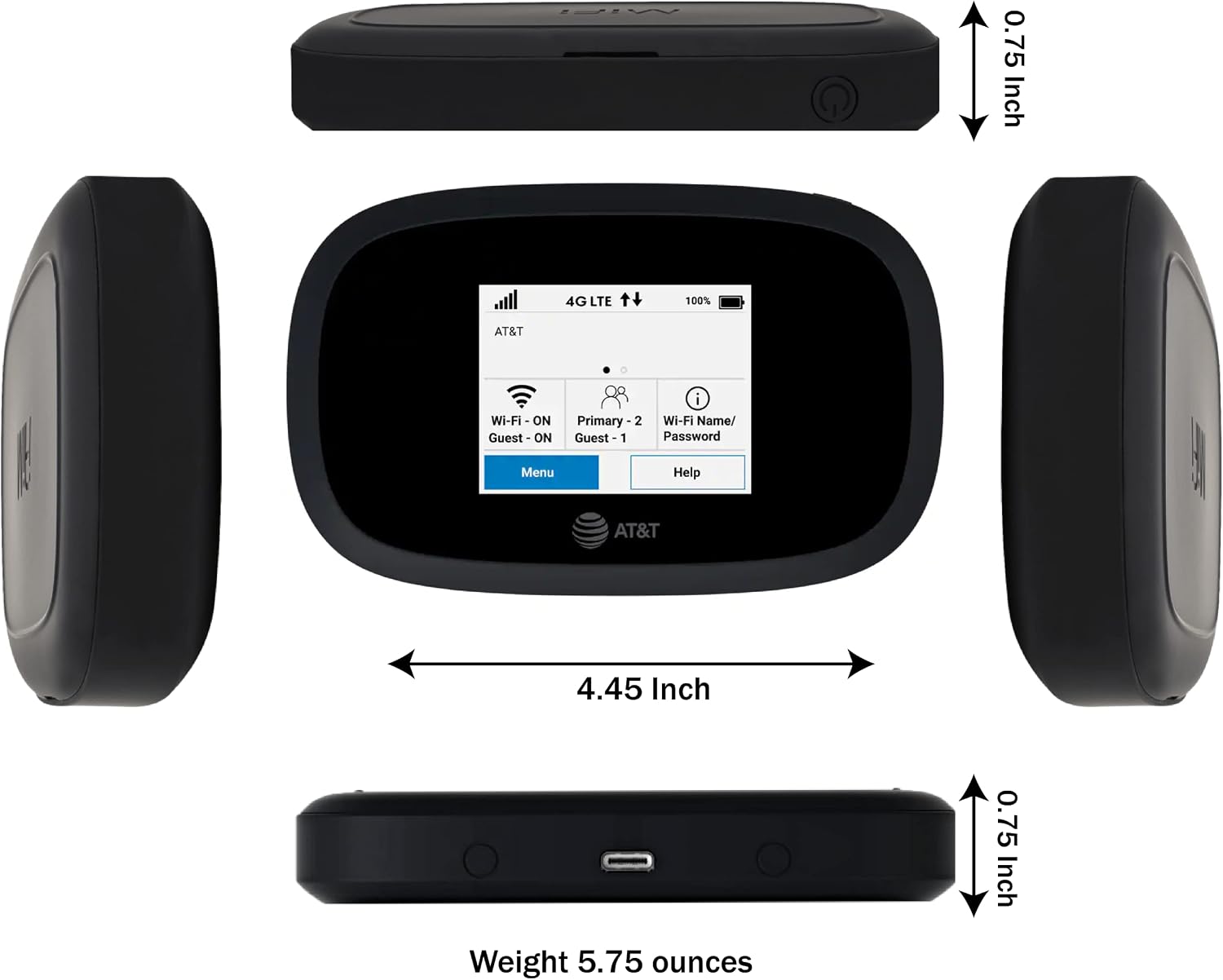 AT&T Wireless Hotspot Pocket WiFi 4G LTE MiFi 8000, Free VPN Mobile Hotspot for Travel, 4G Mobile Portable WiFi, Unlocked Globally, Near 5G Speed up to 1200 Mbps, EVDO-LINK Bundle