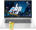HP Touchscreen 17.3' Business Laptop Computer, 32GB RAM 1TB SSD, Windows 11 Laptop with AI Copilot Ready, AMD Ryzen 5 7430U Processor, AMD Radeon Graphics, NLY Earphones, Silver