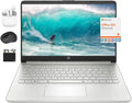 HP 2024 14' Laptop Notebook Thin Light Students Business, Quad-Core Intel N4120, 4GB RAM, 192GB (128GB eMMC+ 64GB Card), 1 Year Office 365, Webcam, WiFi, Windows 11S, HubxcelAccessory Silver