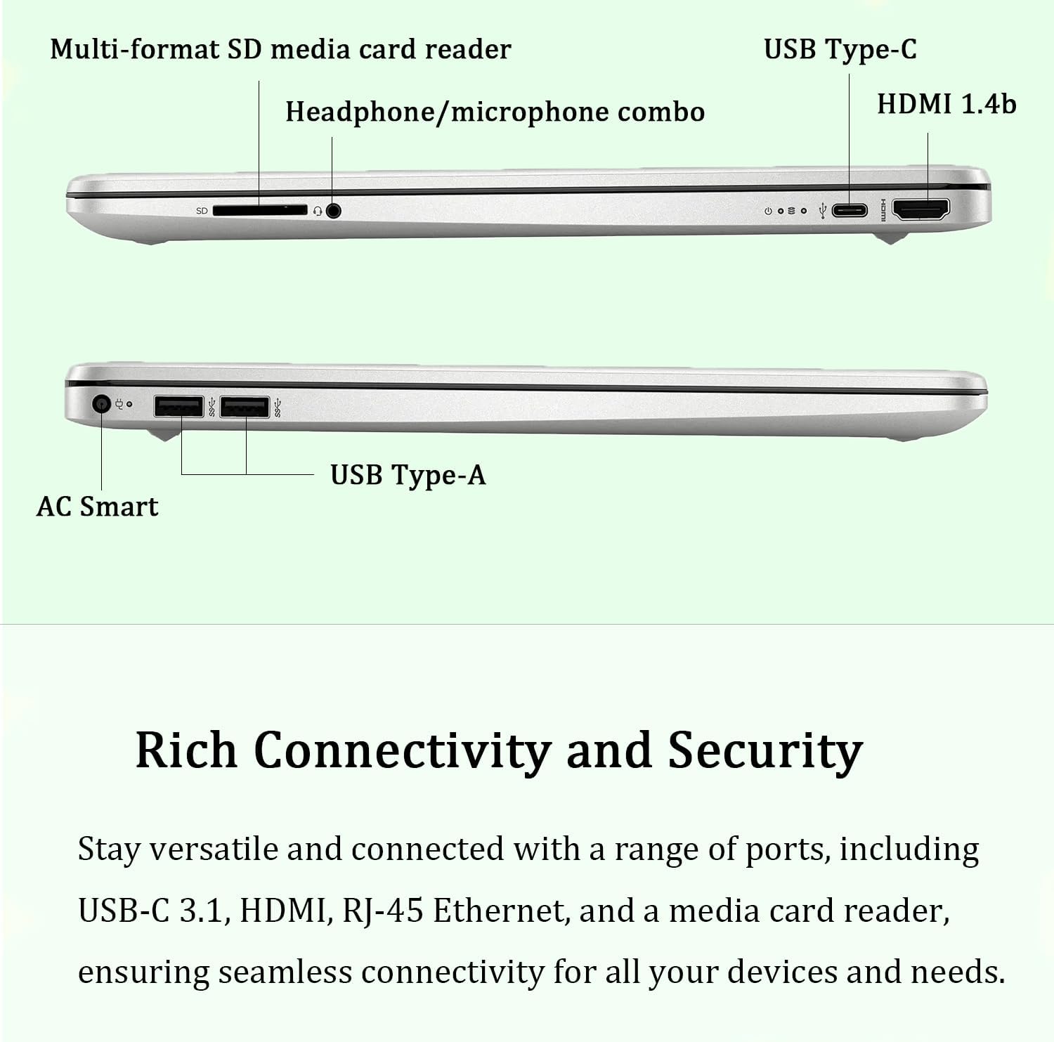 HP Laptop | 15.6' HD | Intel Processor | 32GB DDR4 RAM | 1TB SSD | Intel UHD Graphics | 720p HD Camera | WiFi & Bluetooth | Windows 11 Pro | School & Business | Productivity & Learning