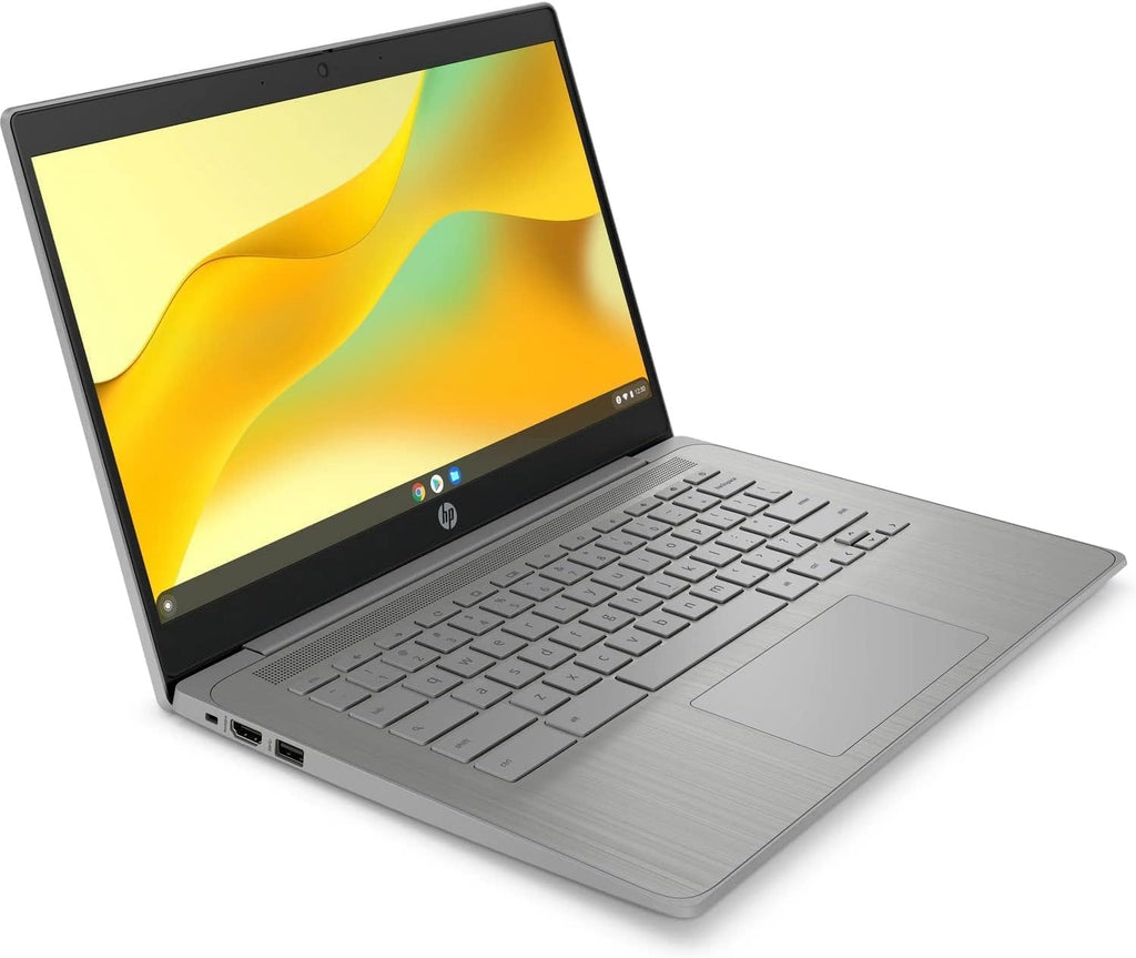 HP Chromebook 14a-ne0013dx 14' Intel Celeron N4120 1.1 GHz up to 2.6 GHz 4GB RAM 64GB eMMC Intel UHD Graphics 600 Chrome OS Laptop, Gray - 6X6Z1UA