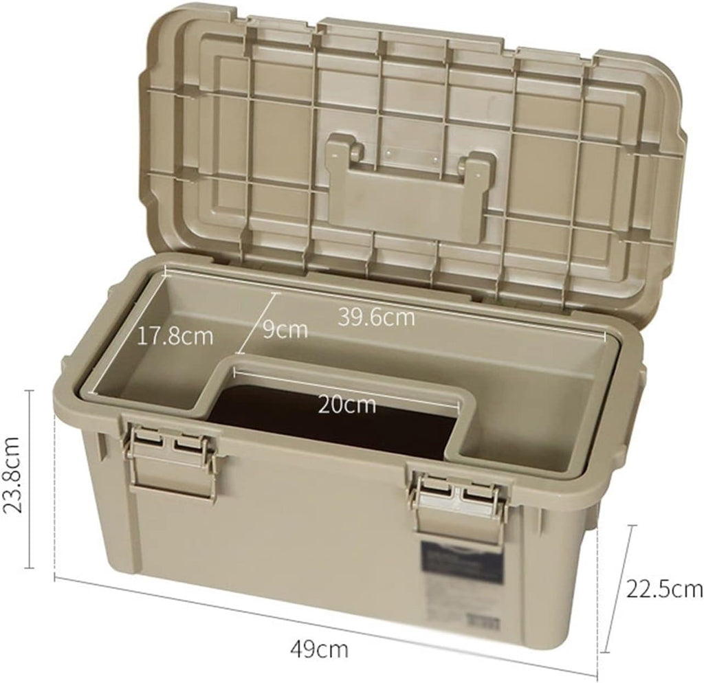 Portable Tool Box Tool Box Plastic Storage Tool Box with Removable Tray, Multifunctional Storage Tool Box with Lock for Home Small Parts Box