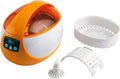 Gaone Digital Ultrasonic Jewelry Cleaning Device Small Household Multifunction Cleaner Stainless Steel Ultrasonic Bathroom Washing Machine Cleaning Tools,Orange