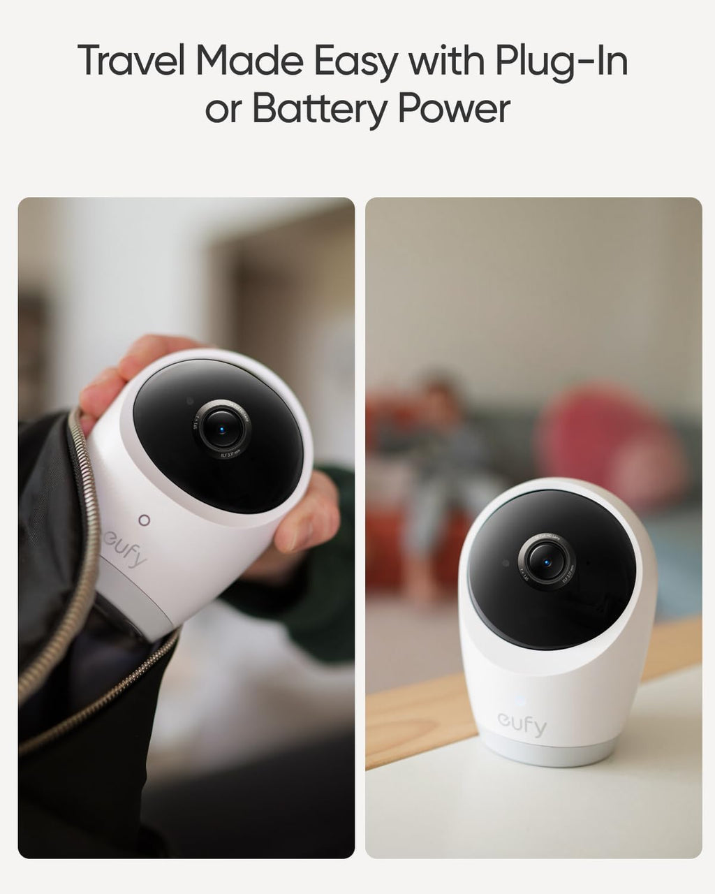 eufy Baby Monitor E21 Add-On Camera, 4K UHD Resolution, 330° Pan and 60° Tilt, 8× Zoom, Night Vision, 5000mAh Built-in Battery, ANR (Renewed)