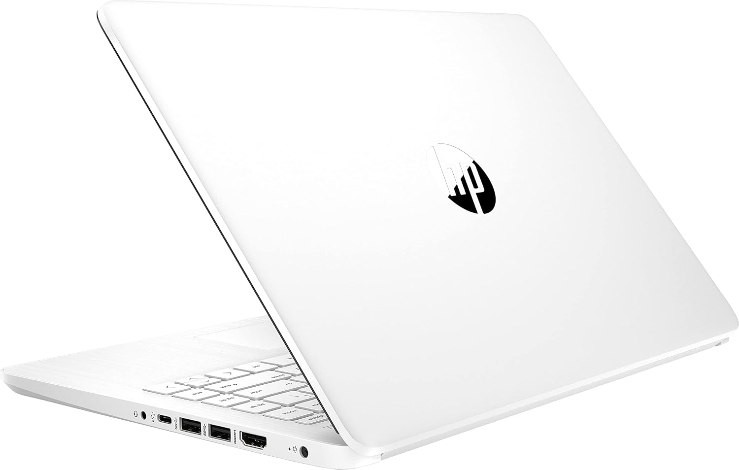 HP 14' Ultra Light Laptop for Student & Home (Intel Quad-Core N4120, 4GB RAM, 128GB (64GB + 64GB SD), 1-Year Office 365) 11-Hr Long Battery Life, IST HUB, Webcam, Win 11 Home in S Mode, Snow White