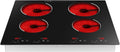 4 Burners 3000W Electric Cooktop, 21inch Electric Hot Plate Ceramic Cooktop with Timer, 9 Heating Level, Kid Safety Lock, Sensor Touch Control, for Kitchens Offices