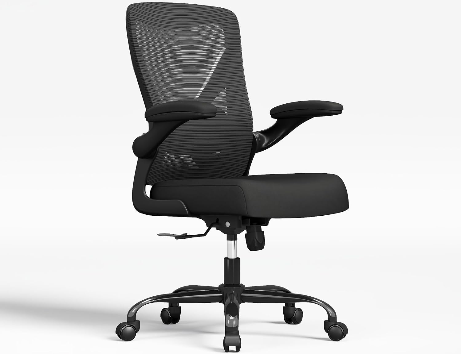 Ergonomic Office Chair - X-Shaped Computer Desk Chairs Comfy, Mesh High-Back Gaming Chair with Adjustable Lumbar Support, Executive Task Chair for Adults, Comfortable for Long Hours, Black, Pack of 8