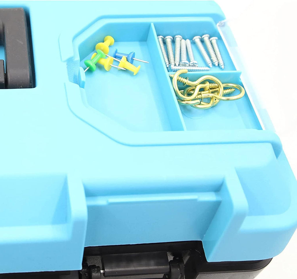 LIOONS Tool Box Plastic Portable Tool Boxes Lightweight Tool Kit with Removable Inner Tray and Handle Storage Case Storage Tool Set