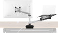 Vari Monitor Arm & Laptop Stand - VESA Compatible Mount with 360 Degree Rotation & 15' Laptop Stand with Adjustable Height, Monitors up to 27 inches, 19.8 lbs Capacity - Single Monitor & Laptop Holder