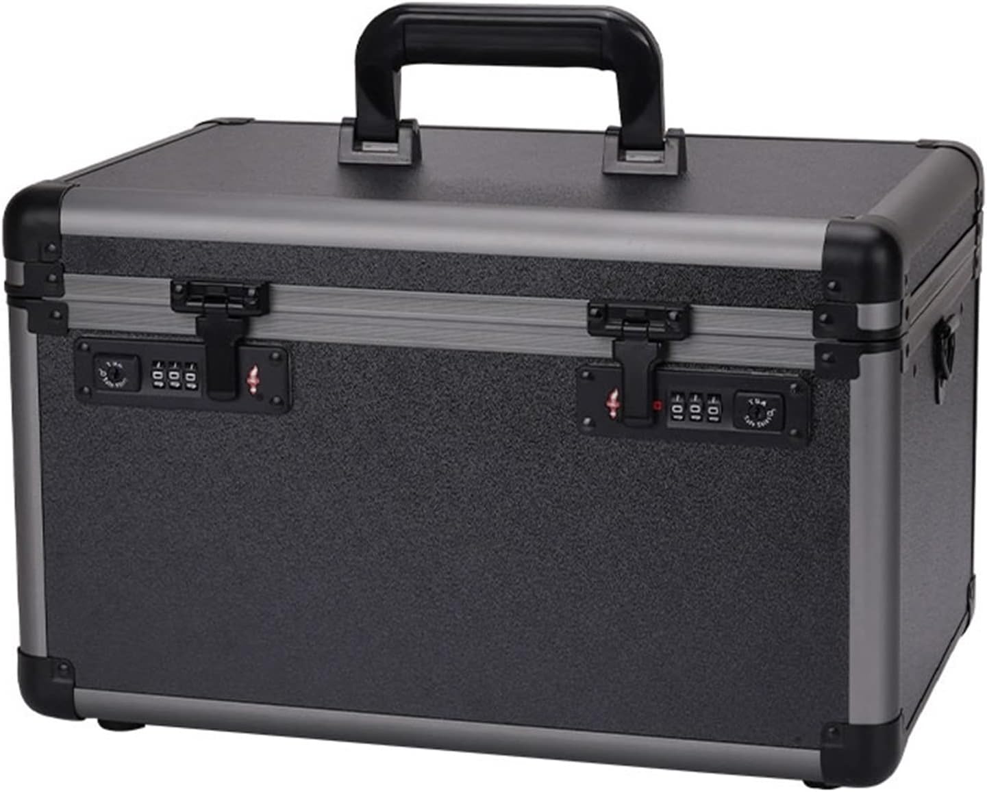 Portable Tool Box Portable Aluminum Hard Tool Case Storage Tool Case Suitcase Camera Equipment Storage Case with Removable Foam Small Parts Box (Color : L)